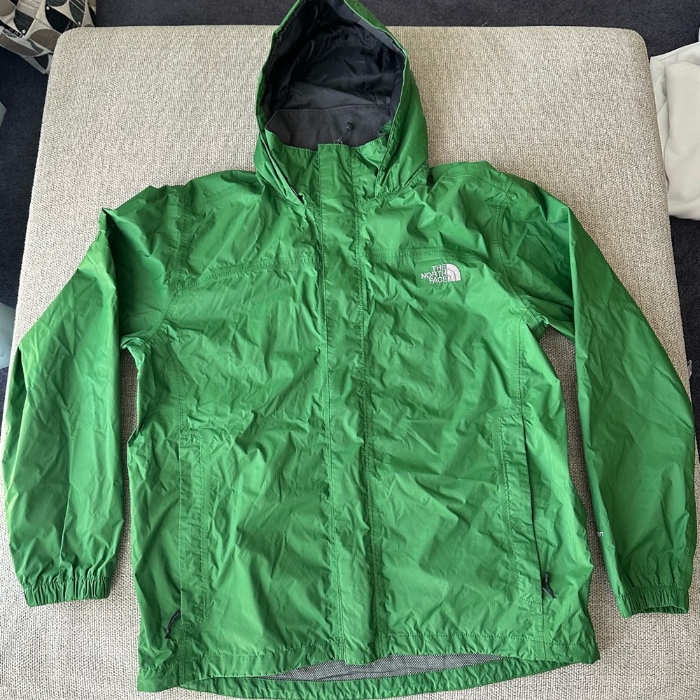 The North Face Green Hyvent Hooded Rain Jacket